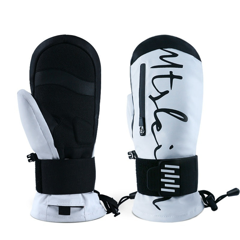 Ski Gloves Built-in Wristband Shock Absorption Veneer Warm Waterproof