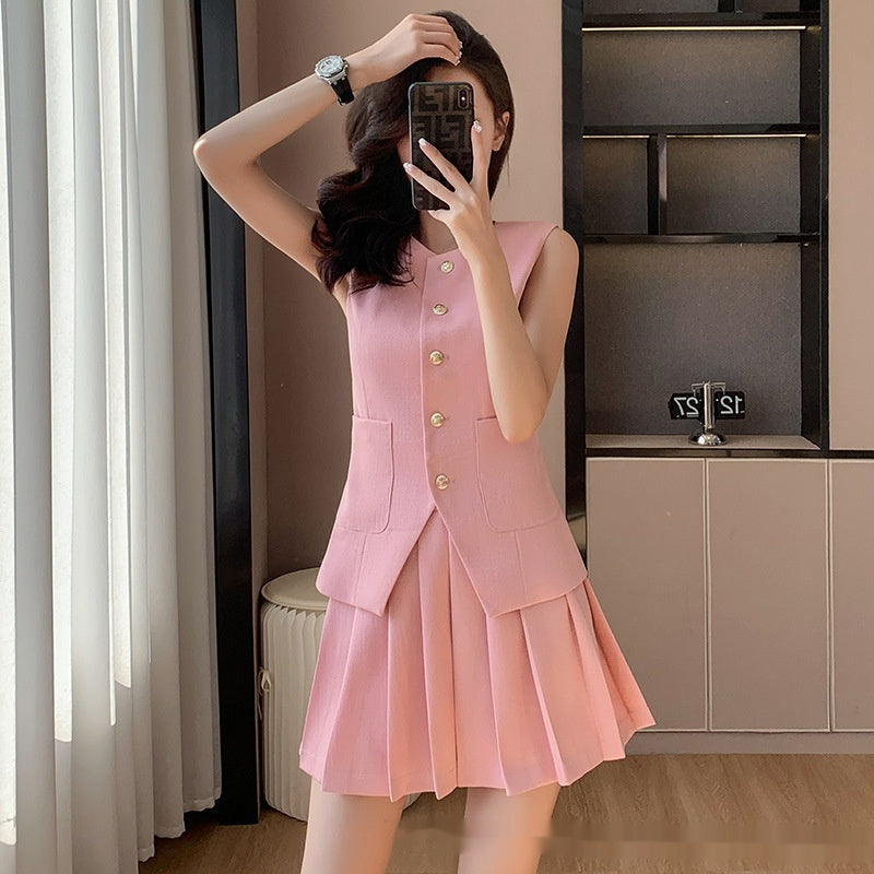 Light Luxury Senior Women's Outer Wear Vest Suit