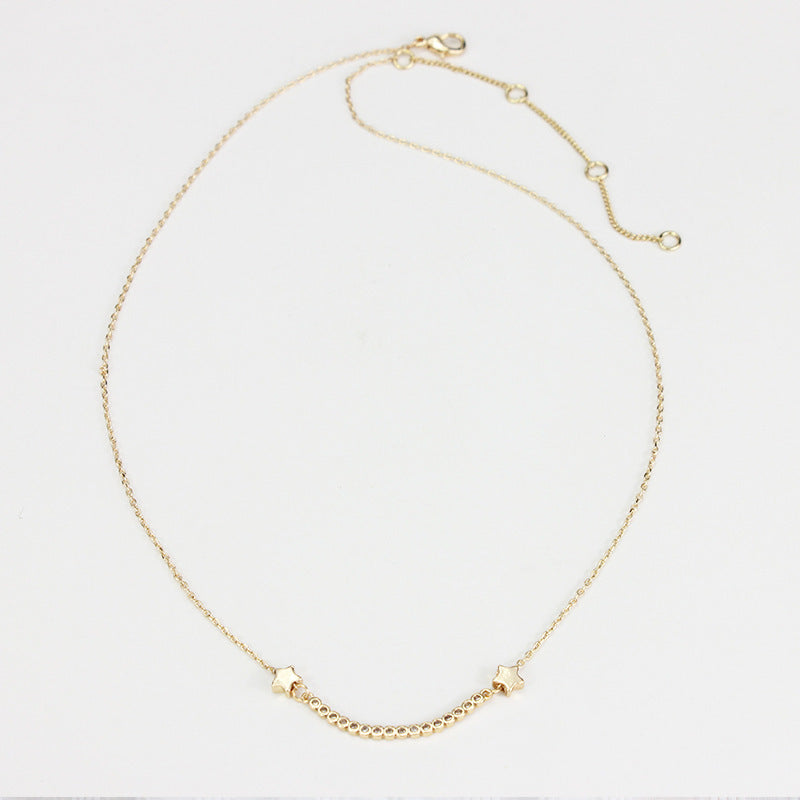 Long Four-leaf Clover Necklace Women Light Luxury Simple