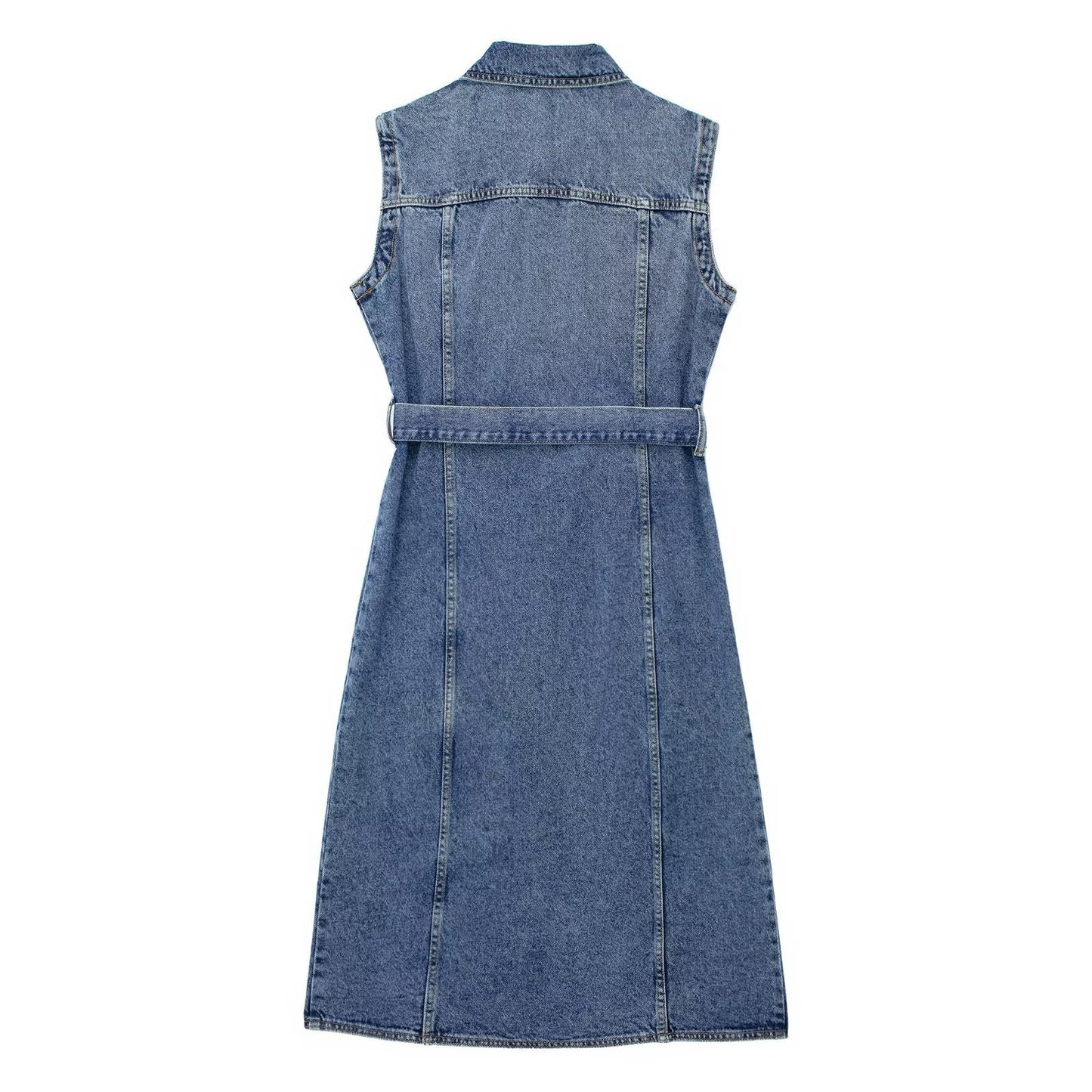 European Station Midi Skirt Denim Dress
