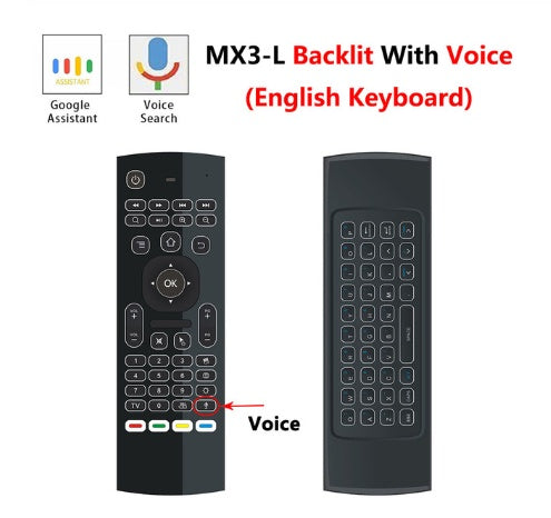 MX3 MX3-L Backlit Air Mouse T3 Smart Voice Remote Control 2.4G RF Wireless Keyboard For X96 mini KM9 A95X H96 MAX Android TV Box