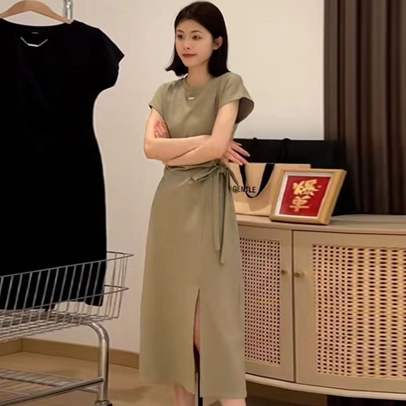 Hepburn Wind Black Dress Women's Summer New