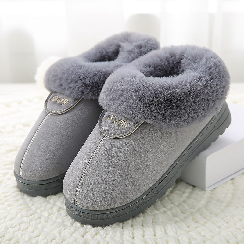 Bag-heeled Cotton Slippers All-match Thick-soled Indoor Home Warmth