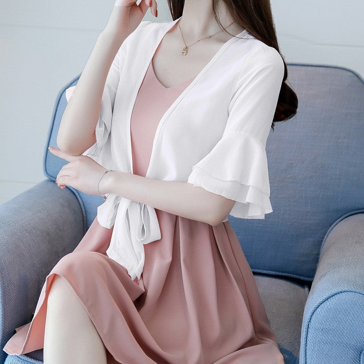 Women's Summer Thin Short Loose Chiffon Coat