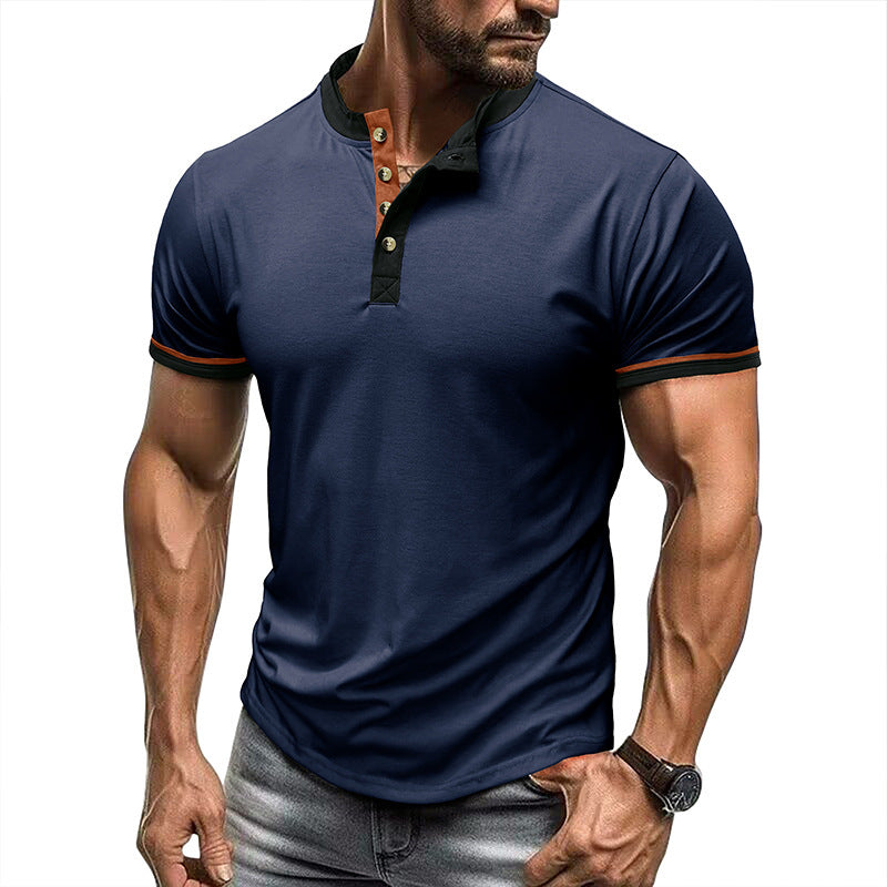 European And American Short-sleeved T-shirt Sports Fitness Outdoor Shirt Bottoming Shirt Men's