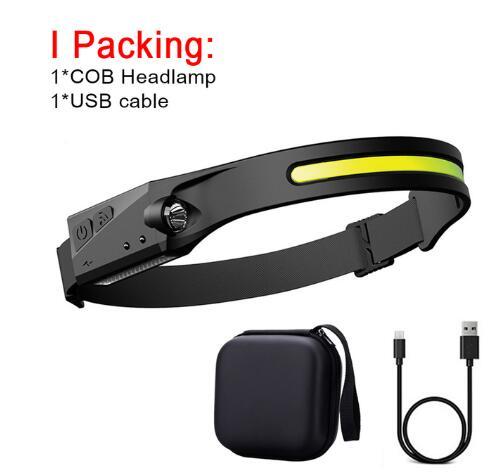 COB LED Headlamp Flashlight