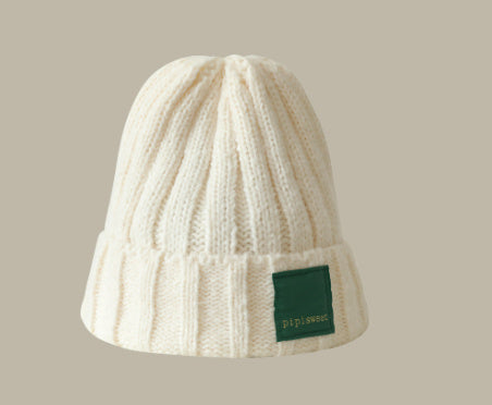 All-match Face Slimming Bucket Hat Warm Knitted Hat Beret