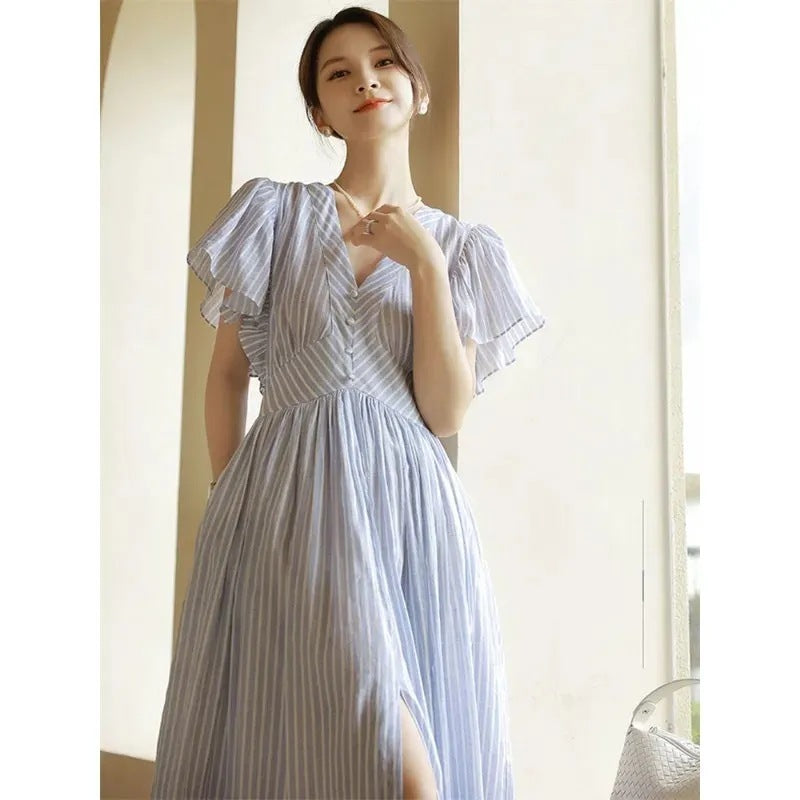 Women's Tea Break French Platycodon Grandiflorum Retro Dress