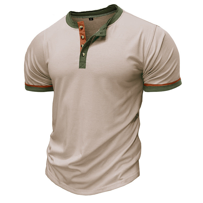 European And American Short-sleeved T-shirt Sports Fitness Outdoor Shirt Bottoming Shirt Men's