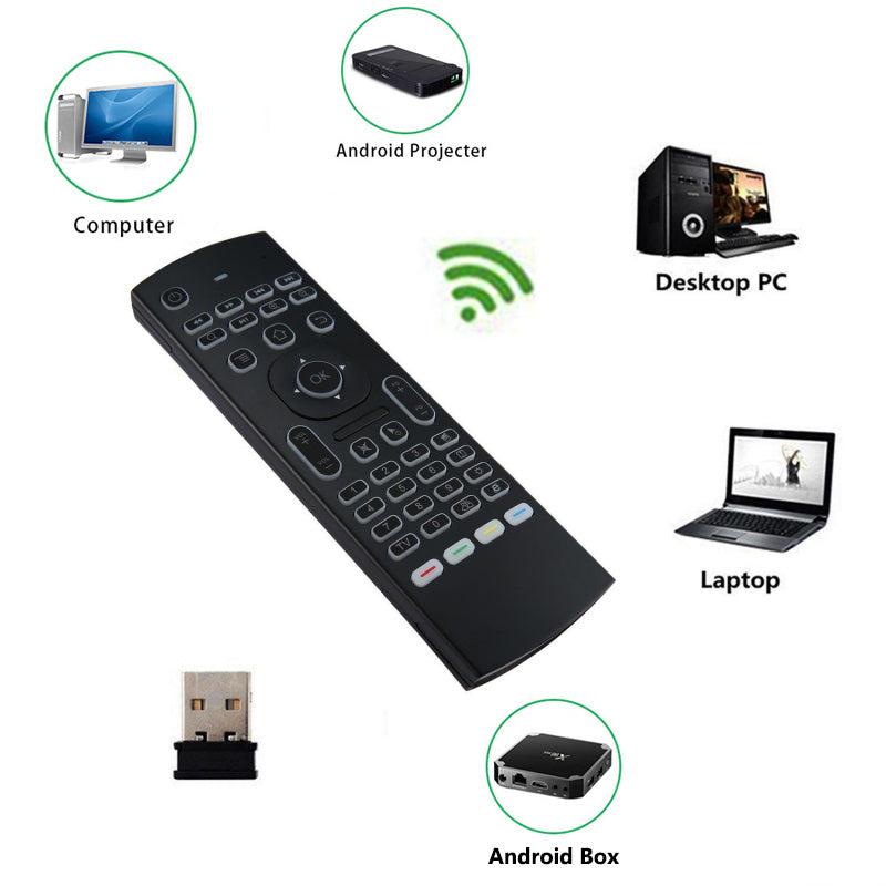 MX3 MX3-L Backlit Air Mouse T3 Smart Voice Remote Control 2.4G RF Wireless Keyboard For X96 mini KM9 A95X H96 MAX Android TV Box