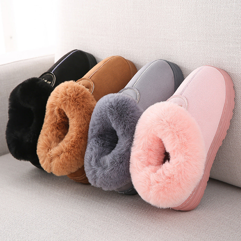 Bag-heeled Cotton Slippers All-match Thick-soled Indoor Home Warmth