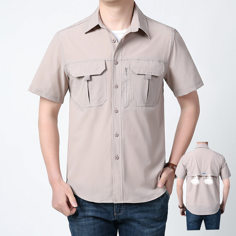 Outdoor All-matching Short Sleeve Quick-drying Breathable Shirt