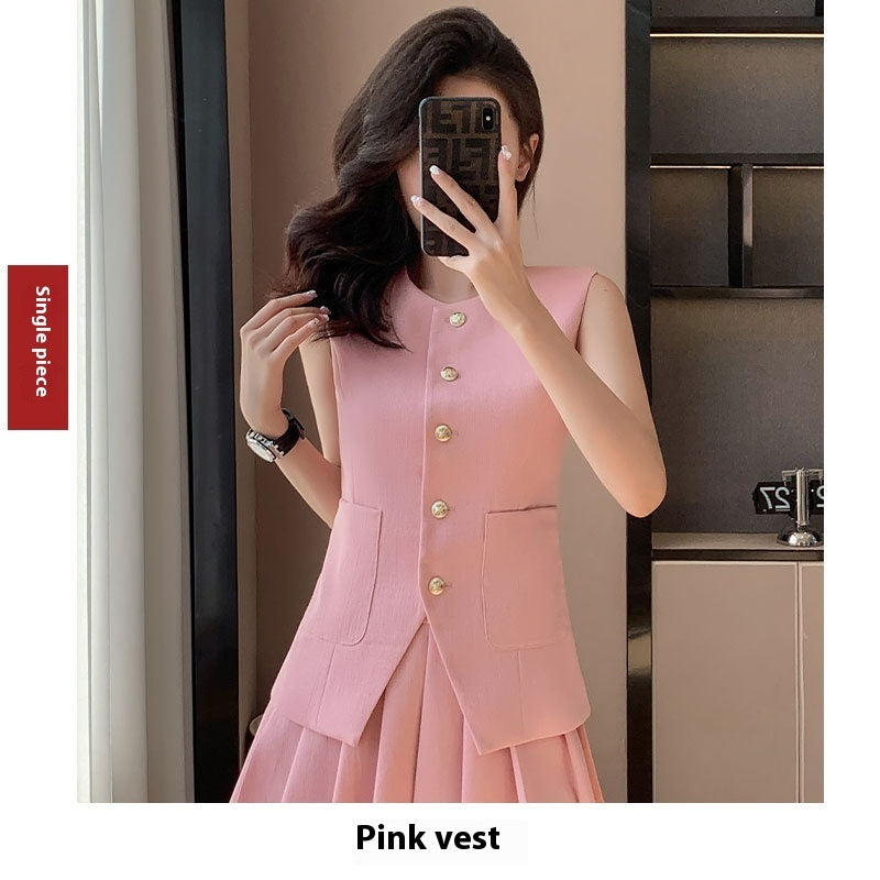 Light Luxury Senior Women's Outer Wear Vest Suit