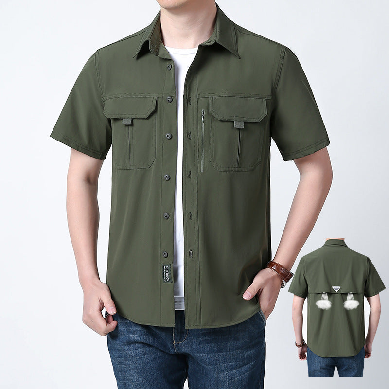 Outdoor All-matching Short Sleeve Quick-drying Breathable Shirt
