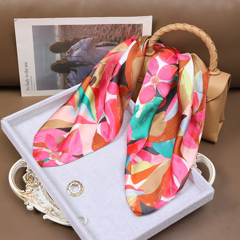 High-grade Korean Style Fashion Business Vintage Printed Scarf For Women