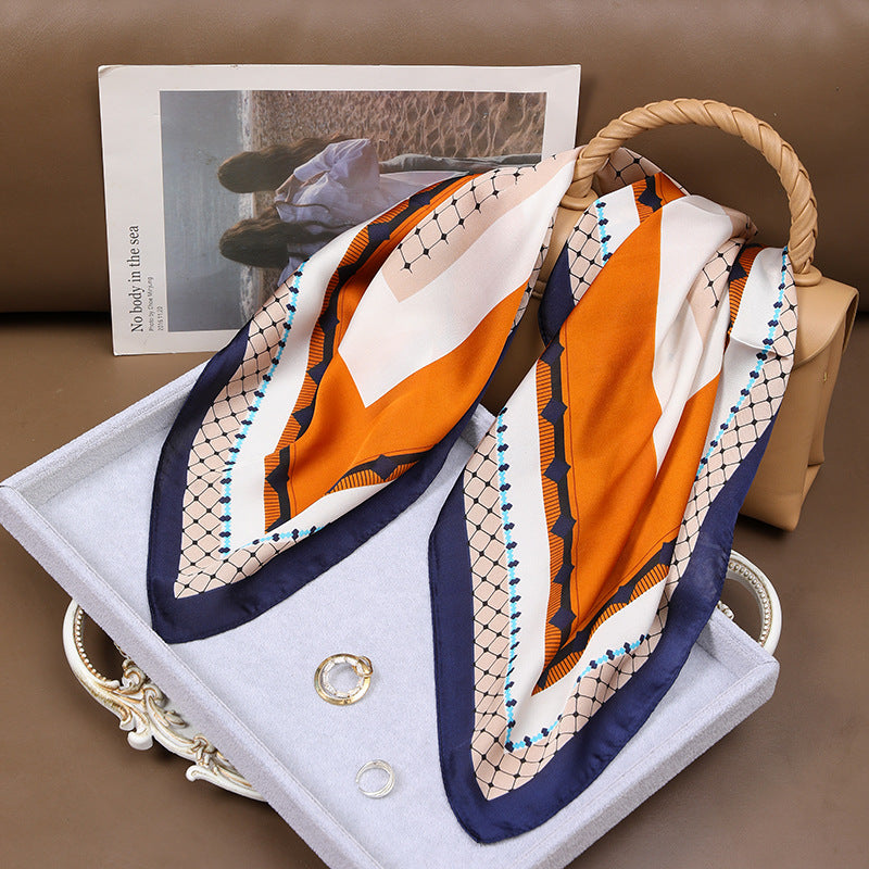 High-grade Korean Style Fashion Business Vintage Printed Scarf For Women