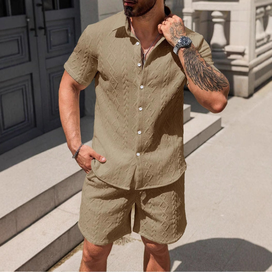 Men's Shirt Casual Loose Short Sleeves Shorts