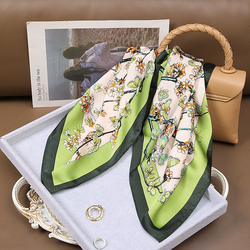 High-grade Korean Style Fashion Business Vintage Printed Scarf For Women