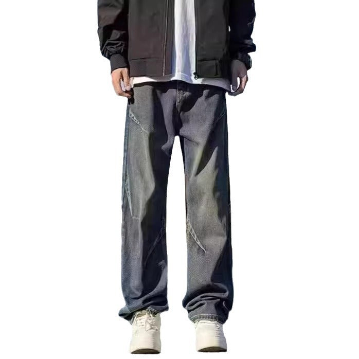 American Retro Distressed Loose Jeans