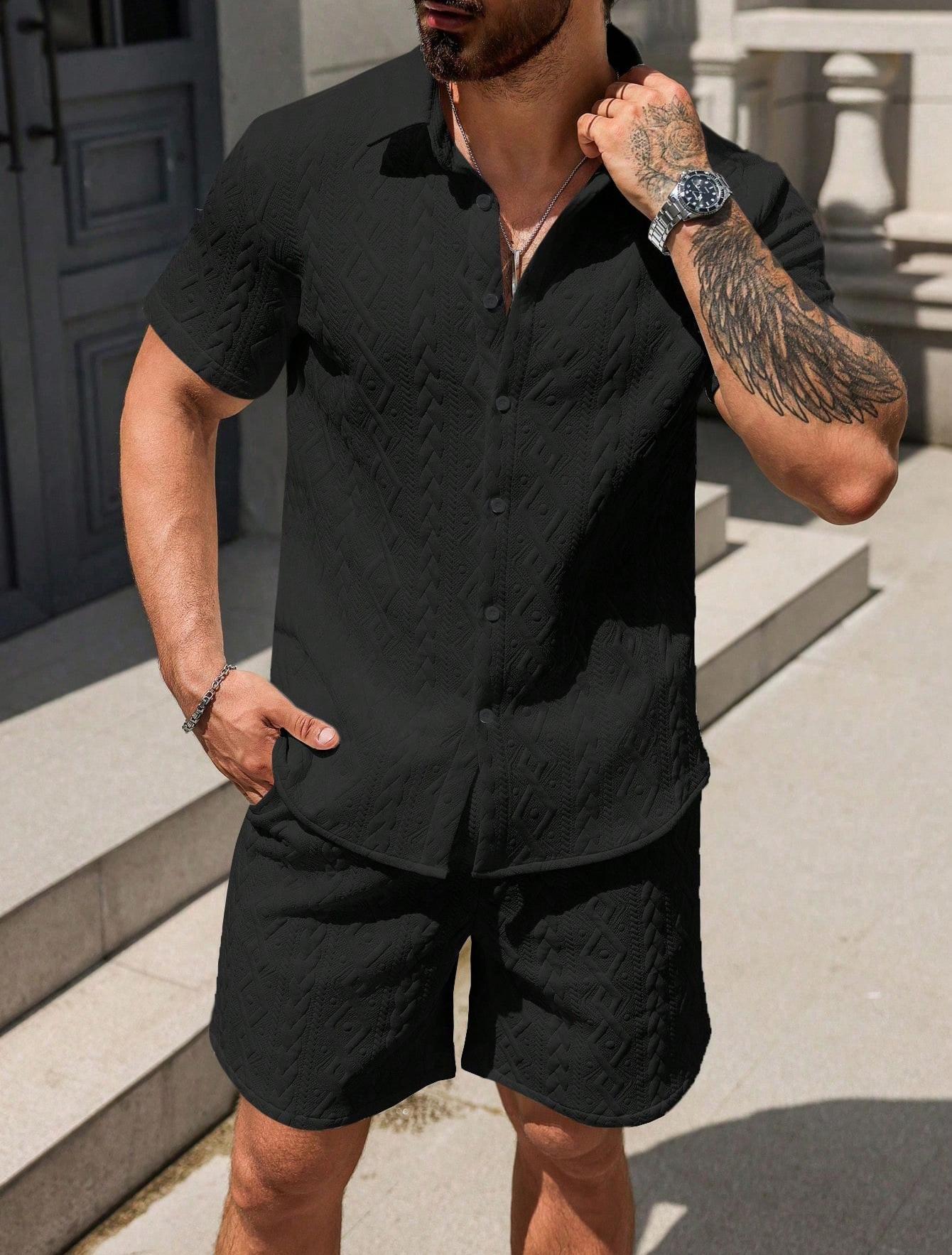 Men's Shirt Casual Loose Short Sleeves Shorts