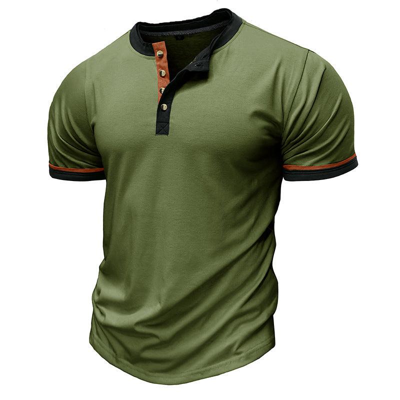 European And American Short-sleeved T-shirt Sports Fitness Outdoor Shirt Bottoming Shirt Men's