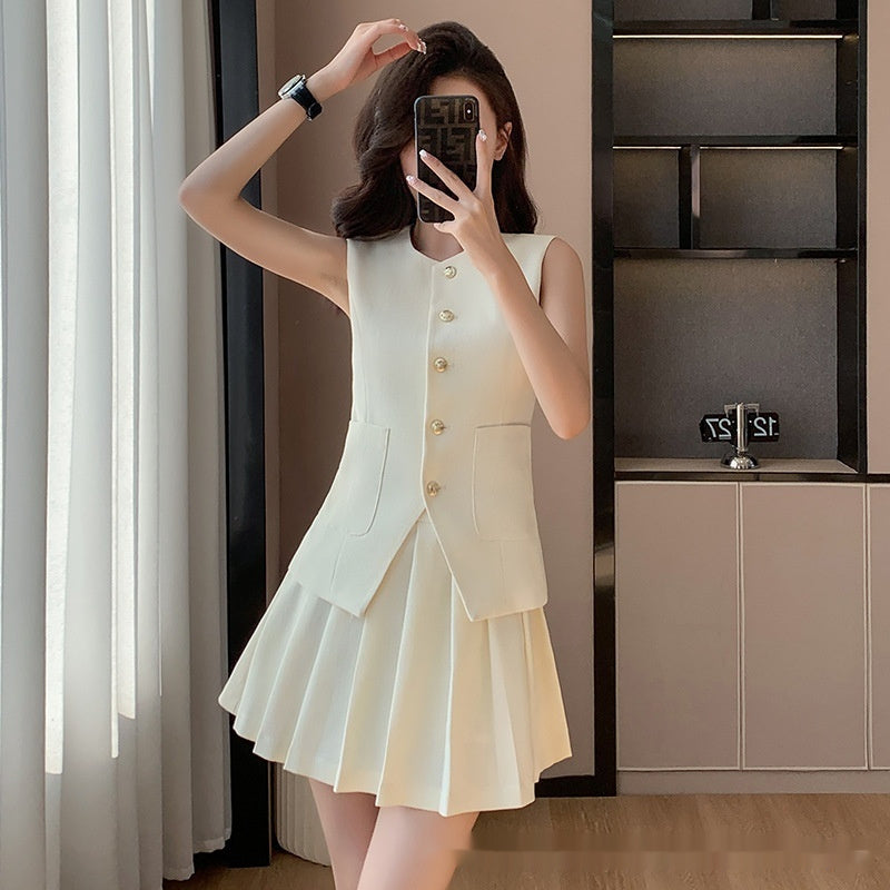 Light Luxury Senior Women's Outer Wear Vest Suit