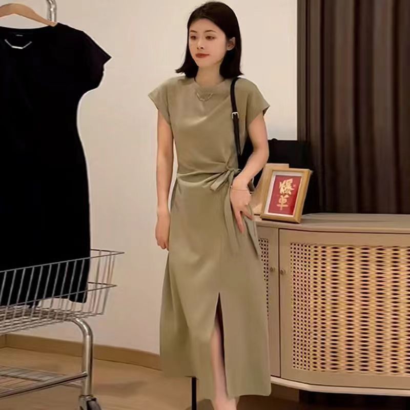 Hepburn Wind Black Dress Women's Summer New