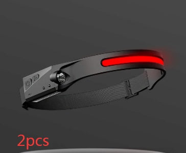 COB LED Headlamp Flashlight