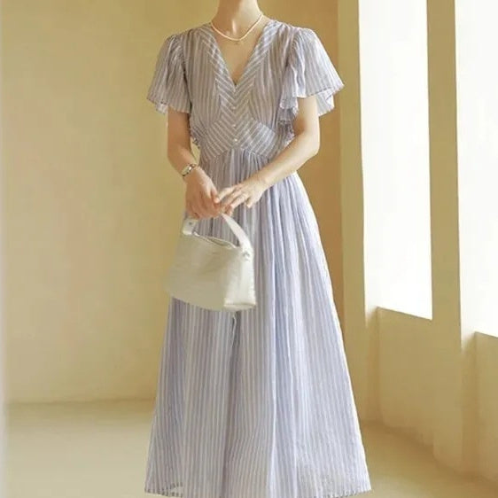 Women's Tea Break French Platycodon Grandiflorum Retro Dress