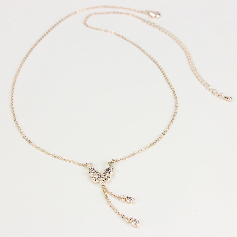 Long Four-leaf Clover Necklace Women Light Luxury Simple