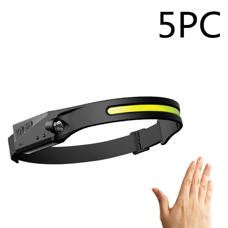 COB LED Headlamp Flashlight