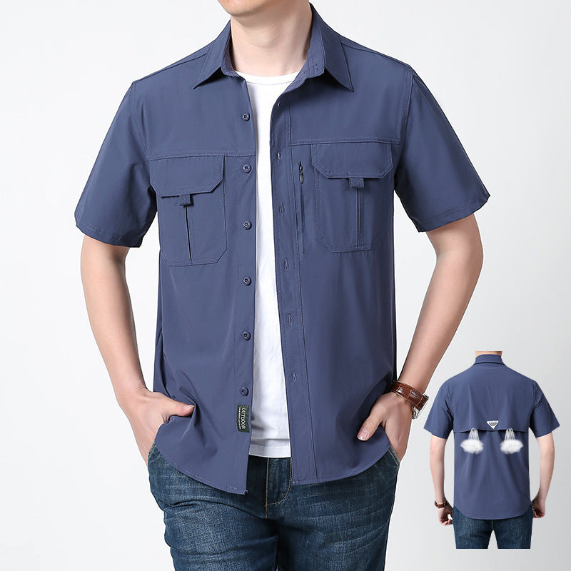 Outdoor All-matching Short Sleeve Quick-drying Breathable Shirt