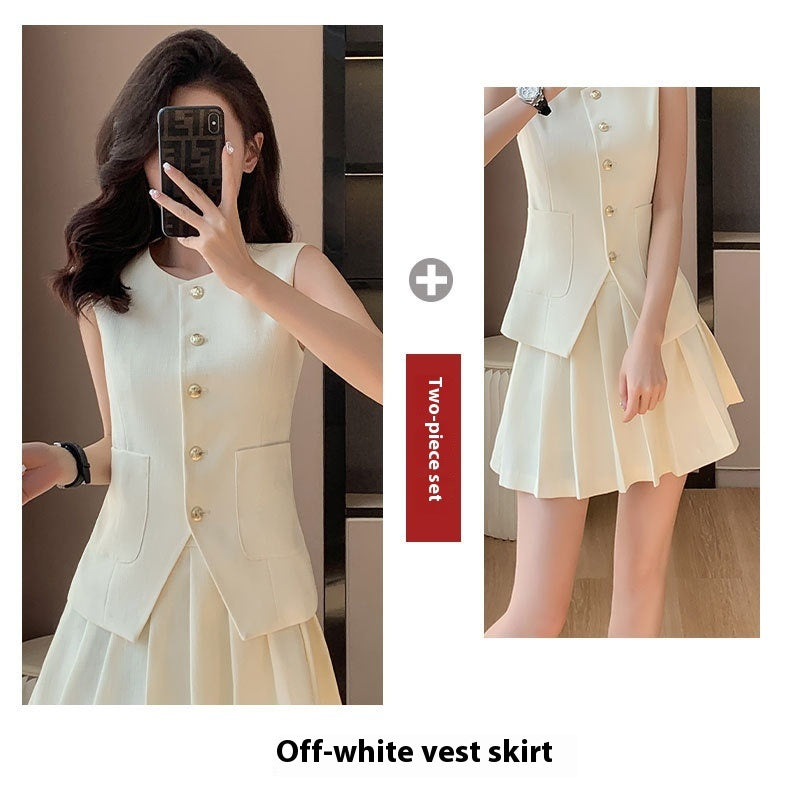 Light Luxury Senior Women's Outer Wear Vest Suit