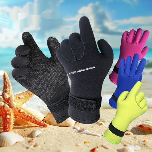 Women's Multi-color 3mm Diving Mittens Swimming Gloves