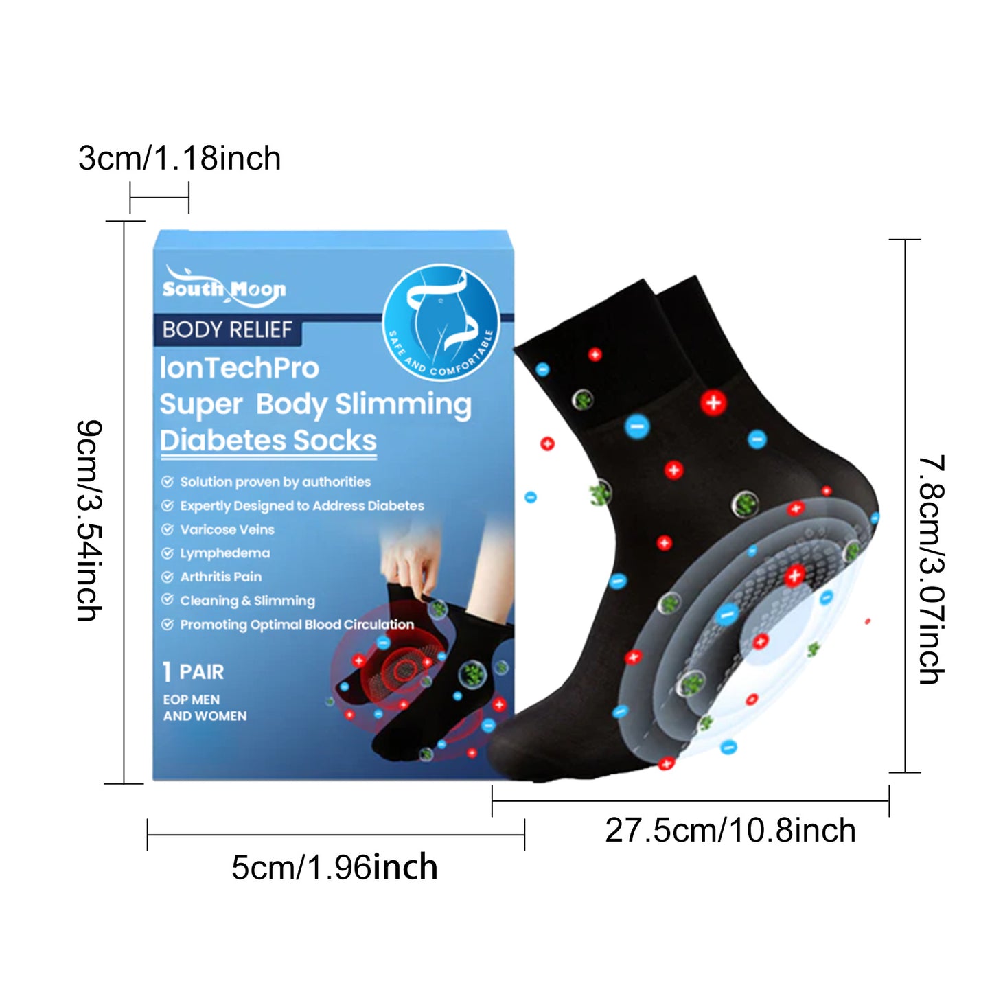 Breathable, Soft, Comfortable, Anti Slip Foot Care Socks
