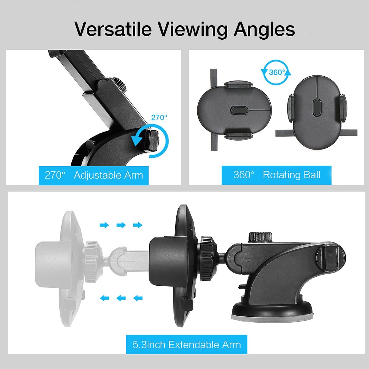 Car Phone Holder Long Rod Telescopic