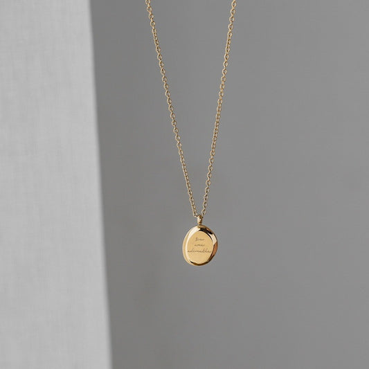 All Light Luxury Gold Adzuki Doudou Alphabet Necklace Women