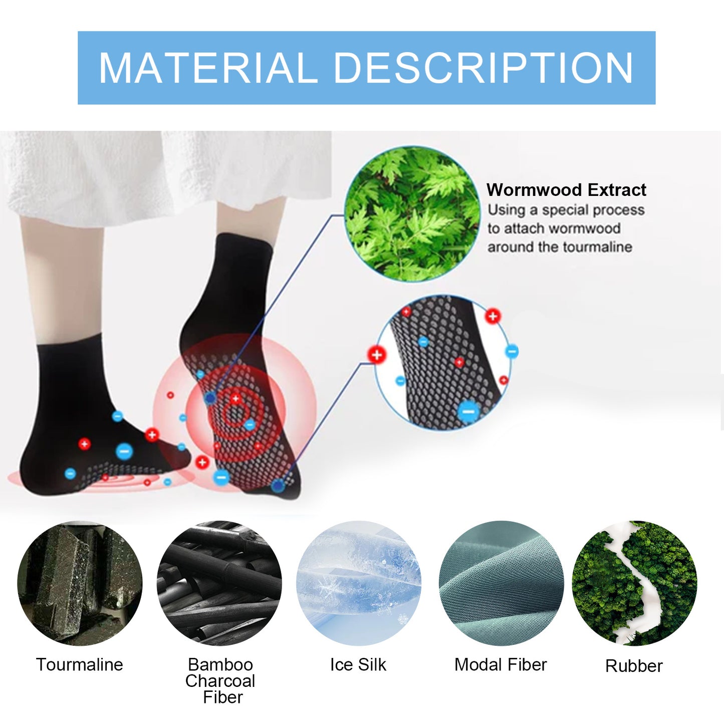 Breathable, Soft, Comfortable, Anti Slip Foot Care Socks