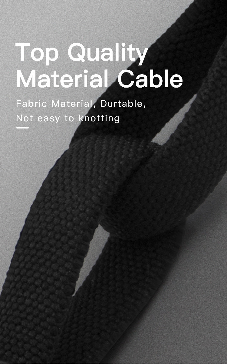 Three-in-one Magnetic Data Cable Fabric Keychain