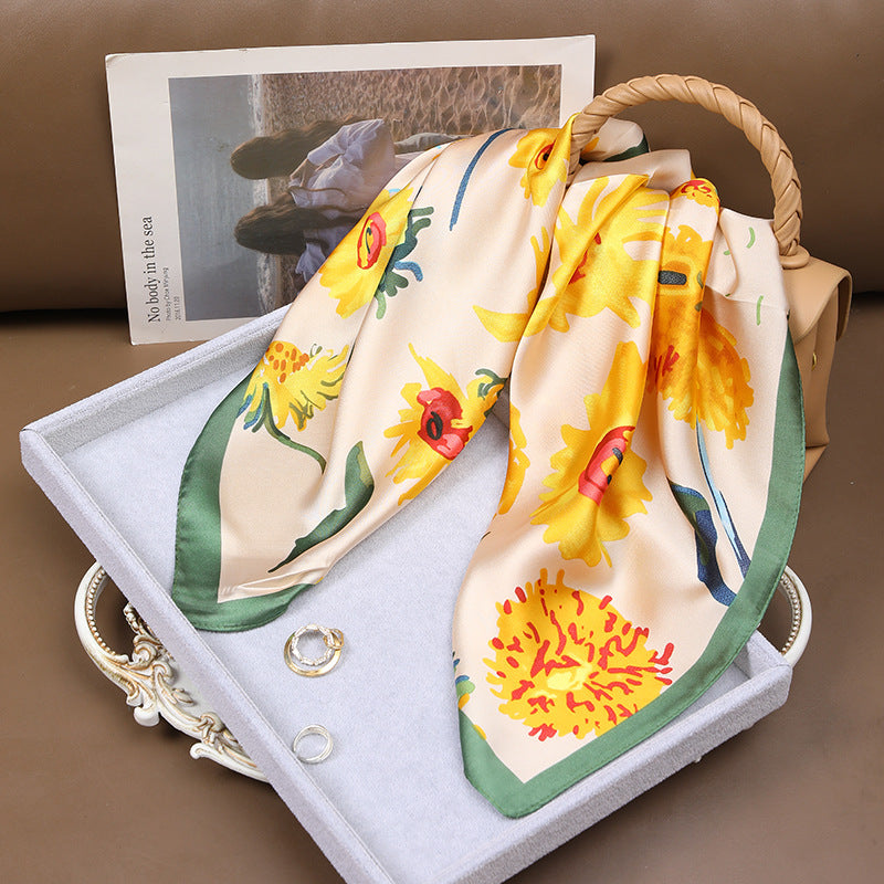 High-grade Korean Style Fashion Business Vintage Printed Scarf For Women