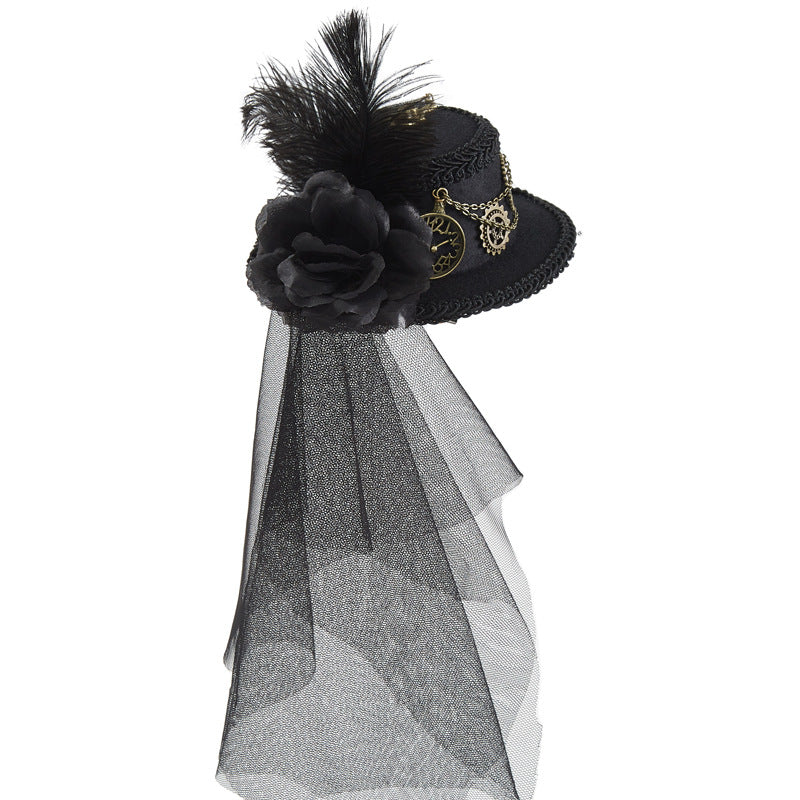 Ladies Fashion Personality Steampunk Mesh Billycock