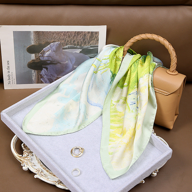 High-grade Korean Style Fashion Business Vintage Printed Scarf For Women