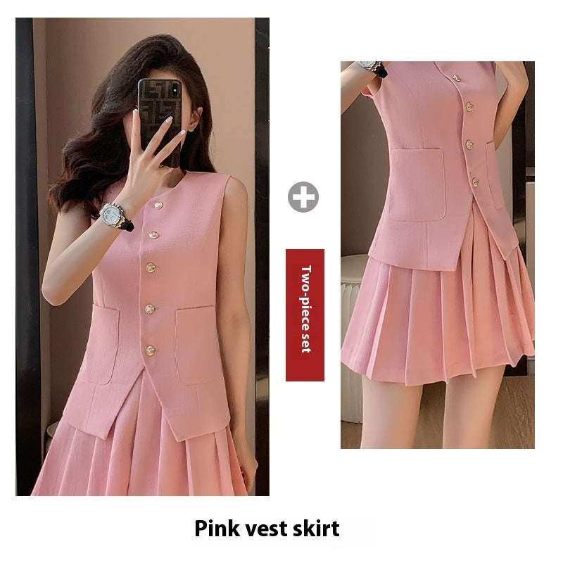 Light Luxury Senior Women's Outer Wear Vest Suit
