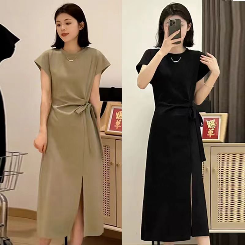 Hepburn Wind Black Dress Women's Summer New